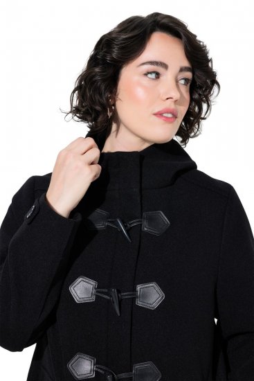 Ulla Popken 829347 Duffle-coat Noir - Manteaux - Manteaux grande taille pour femme