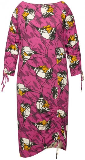 Ulla Popken 830151 Robe fleurie Rose - Robes maxi - Robes longues pour femmes rondes