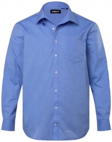 Men+ 757 Chemise business manches longues à col ouvert Bleu clair - Chemises - Chemises Grandes Tailles Hommes