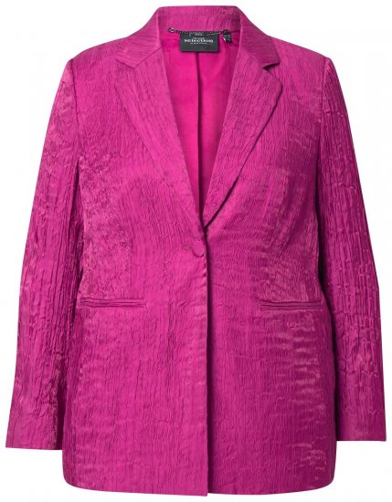 Ulla Popken 830767 Blazer effet froissé Magenta - Blazers - Vestes blazer pour femme, grandes tailles
