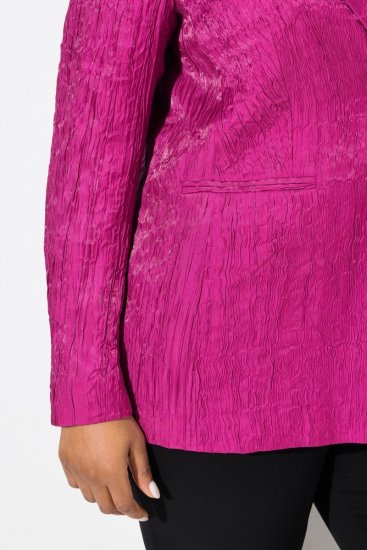 Ulla Popken 830767 Blazer effet froissé Magenta - Blazers - Vestes blazer pour femme, grandes tailles