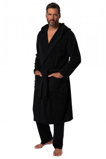 JP1880 Bathrobe Terry Black - Sous-vêtements & bain - Sous-vêtements Grande Taille