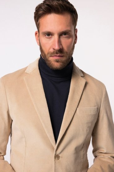 JP1880 Suit Jacket Corduroy Business Sand - Costumes - Costumes grandes tailles 