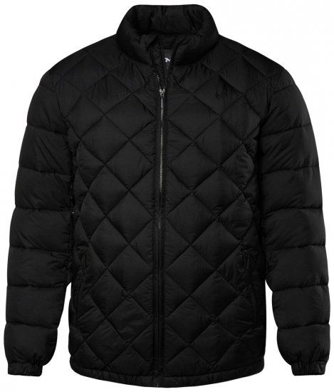 Men+ 494 Veste matelassée à col montant Noir - Vestes - Vestes homme grandes tailles