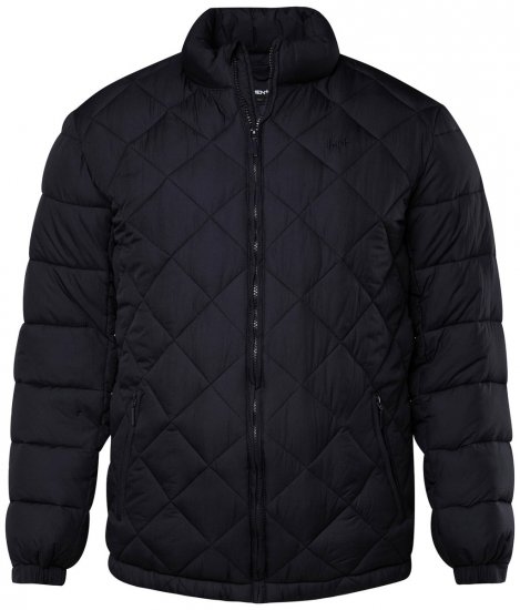 Men+ 494 Veste matelassée à col montant Bleu marine - Vestes - Vestes homme grandes tailles