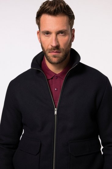 JP1880 831627 Blouson bomber en mélange de laine Bleu marine - Vestes - Vestes homme grandes tailles