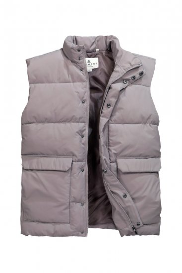JP1880 831639 Gilet matelassé en polyester recyclé Gris foncé - Vestes - Vestes homme grandes tailles