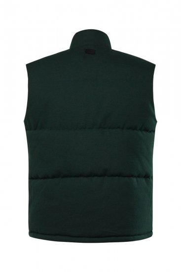 STHUGE 831896 Gilet flanelle matelassé Vert foncé - Vestes - Vestes homme grandes tailles