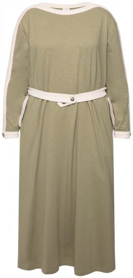 Ulla Popken 831963 Robe à manches longues Gris - Robes maxi - Robes longues pour femmes rondes