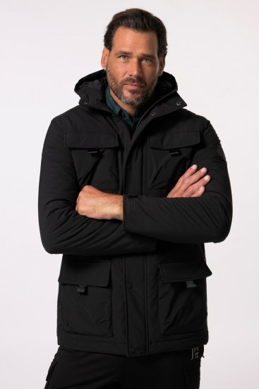 JP1880 832202 Veste de terrain à capuche Noir TALL - TALL vestes - Vestes coupe TALL pour hommes grands