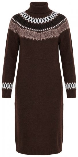 Ulla Popken 832670 Robe en maille imprimée à col roulé Multicolore - Robes - Des robes dans toutes les tailles