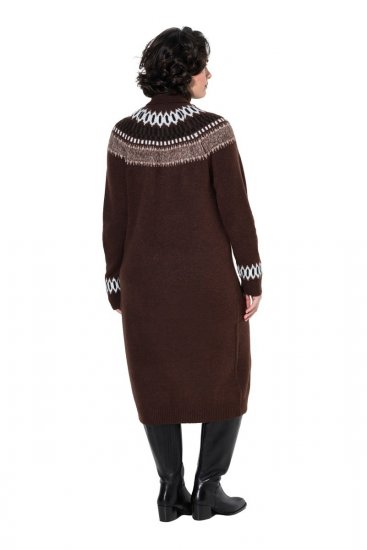Ulla Popken 832670 Robe en maille imprimée à col roulé Multicolore - Robes - Des robes dans toutes les tailles