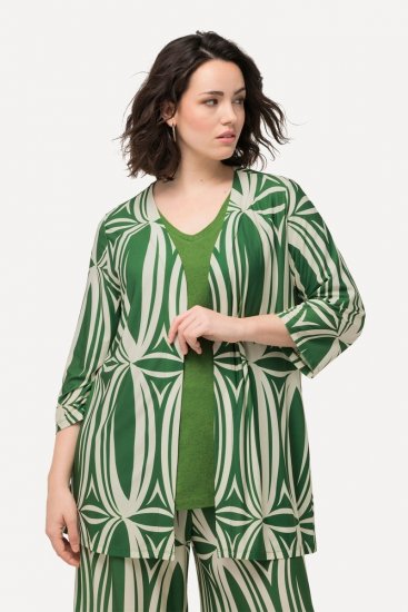 Ulla Popken 832884 Veste Vert - Vestes - Vestes grande taille pour femme