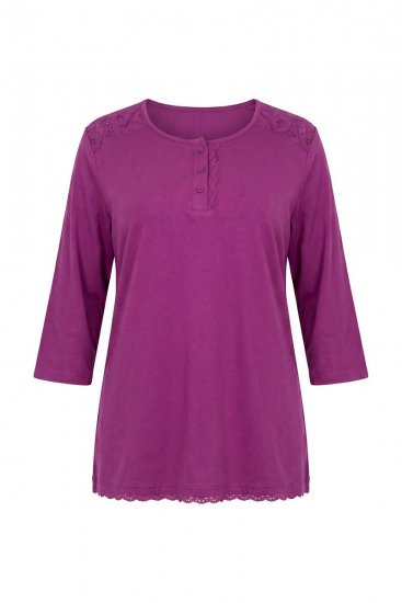 Ulla Popken 833660 Pyjama Violet - Pyjamas/vêtements de détente - 