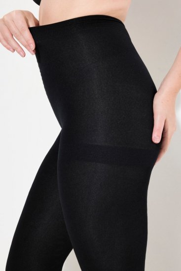 Ulla Popken 833809 Collant à imprimé animal Noir - Collants & chaussettes - 