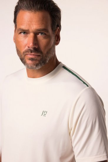 JP1880 QuickDry Stripes Tennis T-Shirt Off White - Sport & outdoor - Sport & plein air grande taille