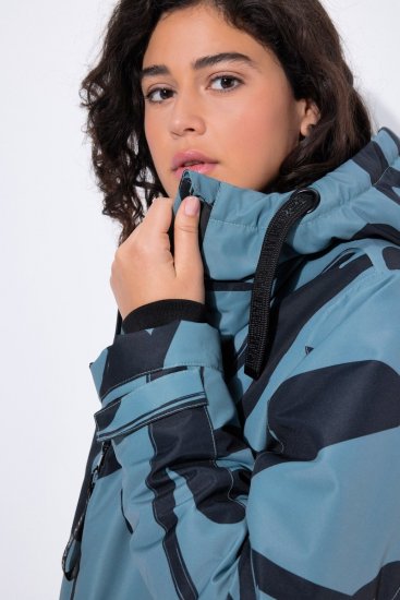 Ulla Popken 833977 Manteau technique Turquoise - Manteaux - Manteaux grande taille pour femme