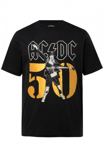 JP1880 AC/DC Graphic Band T-Shirt Black - T-shirts - T-shirts Homme Grande Taille