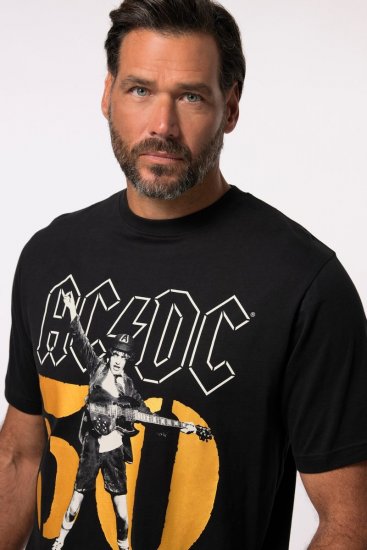 JP1880 AC/DC Graphic Band T-Shirt Black - T-shirts - T-shirts Homme Grande Taille