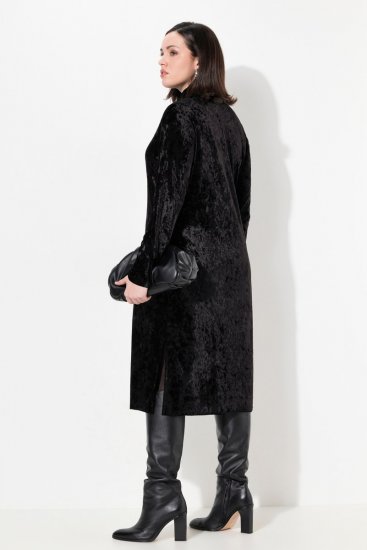 Ulla Popken 834234 Robe en velours à col roulé Noir - Robes de soirée - Robes de soirée en grandes tailles