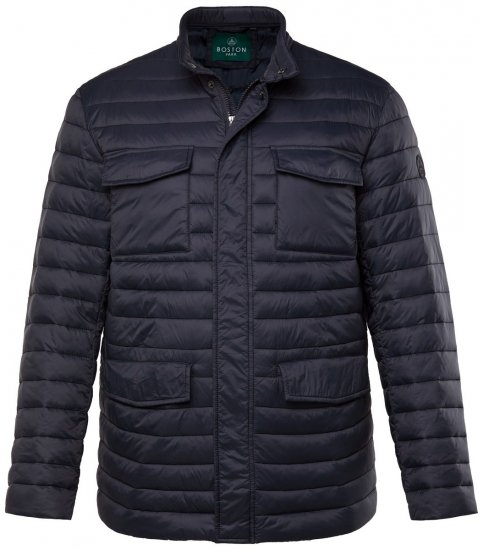 Boston Park 416 Veste matelassée à col montant Bleu marine - Vestes - Vestes homme grandes tailles
