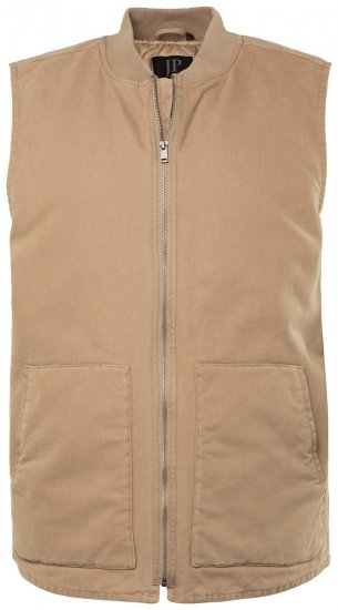 JP1880 834734 Gilet canvas Beige foncé - Vestes - Vestes homme grandes tailles