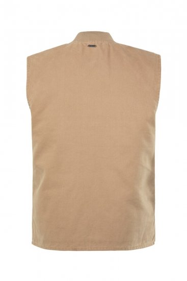 JP1880 834734 Gilet canvas Beige foncé - Vestes - Vestes homme grandes tailles
