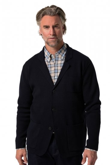 Boston Park 747 Flexlastic Blazer tricoté Bleu marine - Costumes - Costumes grandes tailles 