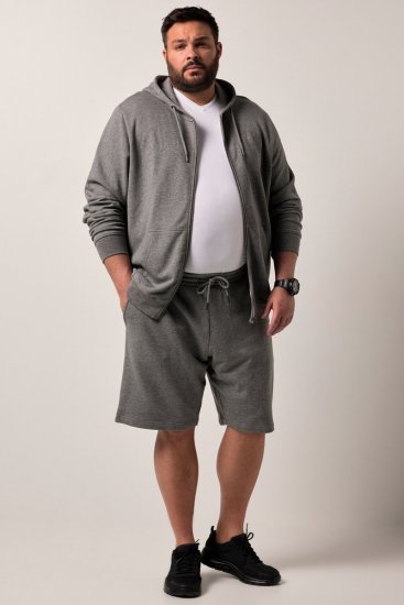 Men+ 851 Veste sweat à capuche Gris chiné - Sweatshirts & hoodies - Sweatshirts/Hoodies grande taille homme