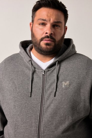 Men+ 851 Veste sweat à capuche Gris chiné - Sweatshirts & hoodies - Sweatshirts/Hoodies grande taille homme