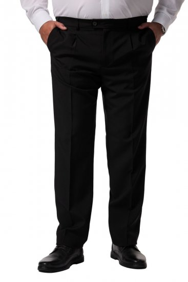 Men+ 066 Porto Pantalon de costume bellyfit Noir - Costumes - Costumes grandes tailles 