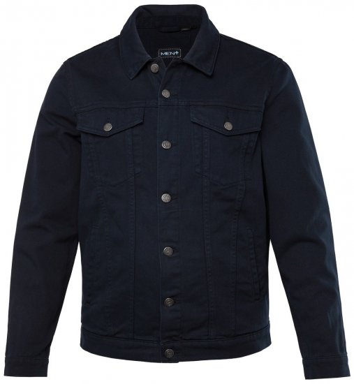 Men+ 446 Veste en jean à poches poitrine Bleu marine - Vestes - Vestes homme grandes tailles