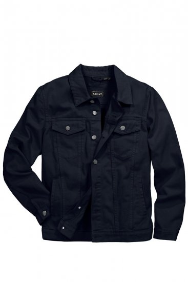 Men+ 446 Veste en jean à poches poitrine Bleu marine - Vestes - Vestes homme grandes tailles