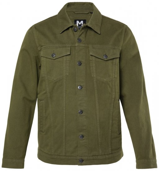 Men+ 446 Veste en jean à poches poitrine Olive foncé - Vestes - Vestes homme grandes tailles