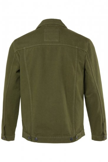 Men+ 446 Veste en jean à poches poitrine Olive foncé - Vestes - Vestes homme grandes tailles