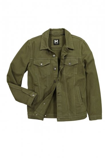 Men+ 446 Veste en jean à poches poitrine Olive foncé - Vestes - Vestes homme grandes tailles