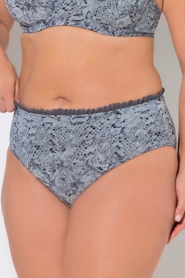 Ulla Popken 835633 Culottes à imprimé animal Anthracite - Culottes - 