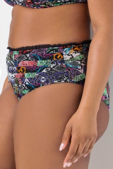 Ulla Popken 835633 Culottes à imprimé animal Multicolore - Culottes - 