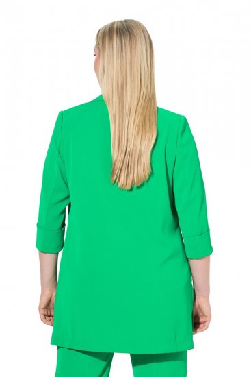 Ulla Popken 836165 Blazer long à manches 3/4 Vert - Blazers - Vestes blazer pour femme, grandes tailles