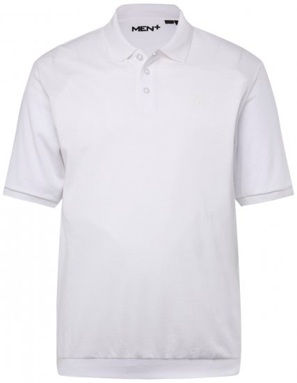 Men+ 264 Polo bellyfit Blanc - Polos - Polos homme grande taille