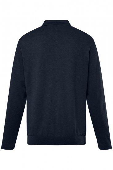 Men+ 274 Polo manches longues bellyfit Bleu marine - Polos - Polos homme grande taille
