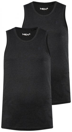 Men+ 305 Débardeur Noir lot de 2 - T-shirts - T-shirts Homme Grande Taille