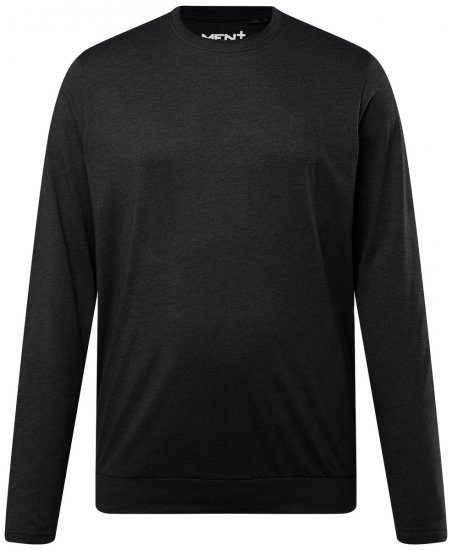 Men+ 313 T-shirt manches longues bellyfit Noir - T-shirts - T-shirts Homme Grande Taille