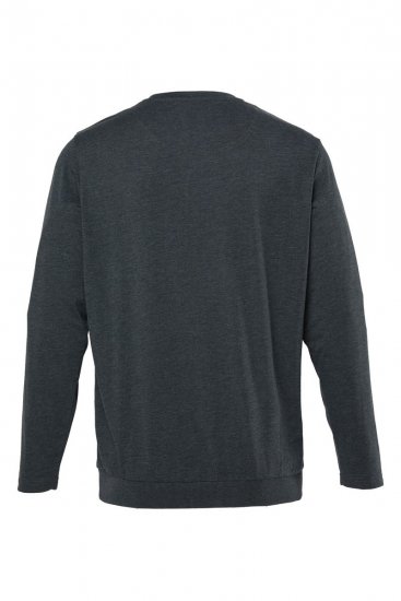 Men+ 313 T-shirt manches longues bellyfit Gris foncé chiné - T-shirts - T-shirts Homme Grande Taille