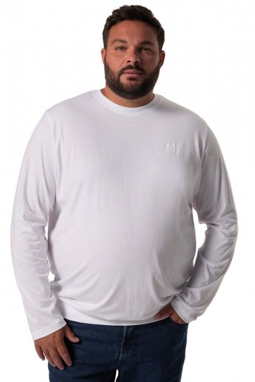 Men+ 313 T-shirt manches longues bellyfit Blanc - T-shirts - T-shirts Homme Grande Taille