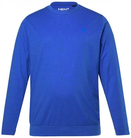 Men+ 313 T-shirt manches longues bellyfit Bleu cobalt - T-shirts - T-shirts Homme Grande Taille