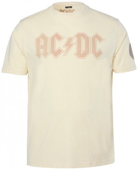 JP1880 836411 AC/DC Classic Logo T-shirt Gris sable - T-shirts de groupes - T-shirts de groupes de musique