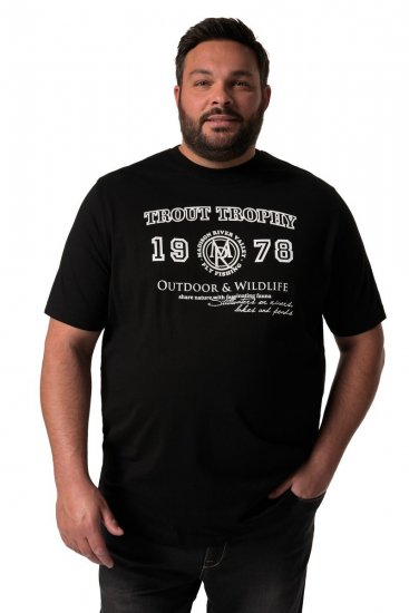 Men+ 424 T-shirt Trout Trophy Noir - T-shirts - T-shirts Homme Grande Taille