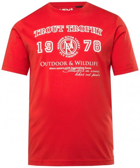 Men+ 424 T-shirt Trout Trophy Rouge piment - T-shirts - T-shirts Homme Grande Taille