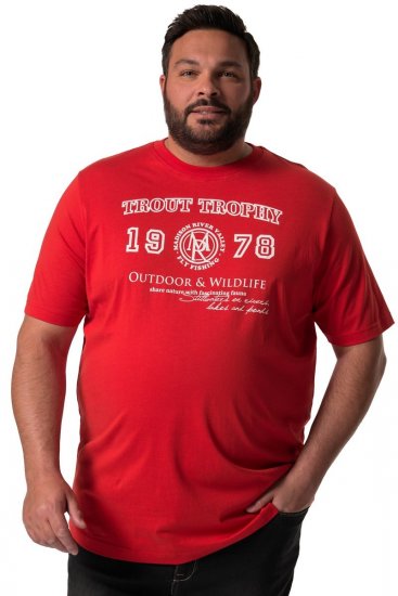 Men+ 424 T-shirt Trout Trophy Rouge piment - T-shirts - T-shirts Homme Grande Taille
